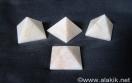 Cream Moonstone Pyramids 23-28mm